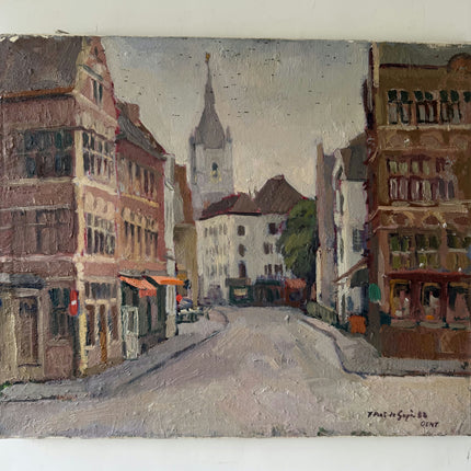 Rustic Cityscape Oil Painting "City Street" Classic Art Holland Art Shop