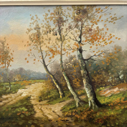 Rustic Landscape Oil Painting "Birch Trees" Authentic Artwork Holland Art Shop