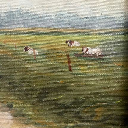 Authentic Landscape Oil Painting "Country Path" Elegant Small Artwork Holland Art Shop