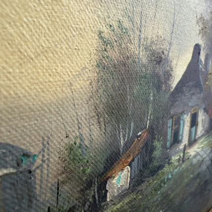 Refined Landscape Oil Painting "Thatched Cottage" Rustic Art Holland Art Shop