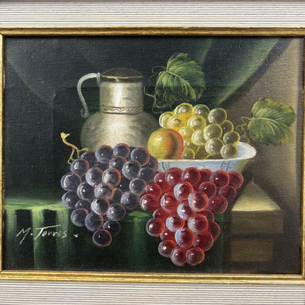 Expressive Still Life Oil Painting "Grapes Cluster" Elegant Small Artwork Holland Art Shop
