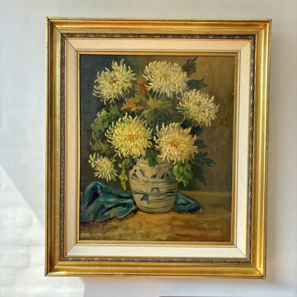 Traditional Flowery Still Life Oil Painting "Flower Vase" Handcrafted Large Art Holland Art Shop