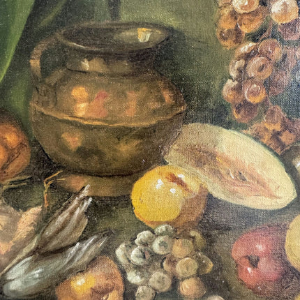 Vintage Still Life Oil Painting "Grapes Cluster" Elegant Artwork Holland Art Shop