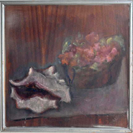 Handcrafted Flowery Still Life Oil Painting "Sea Shell" Original Art Holland Art Shop