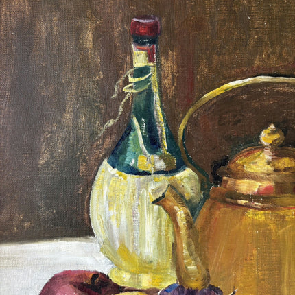Vintage Still Life "Brass Kettle" Handcrafted Artwork Holland Art Shop