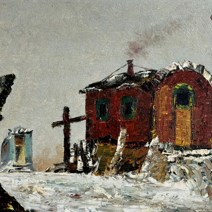 Detailed Winter Landscape Oil Painting "Snowy House" Classic Art Holland Art Shop