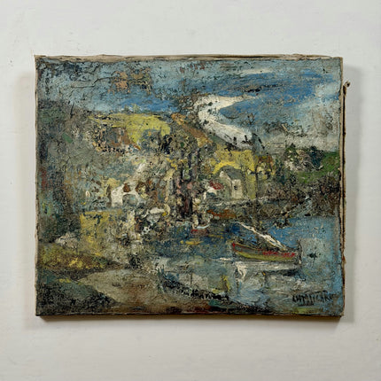 Marcel-Charles Picard Traditional Cityscape Oil Painting "Peeling Paint" Artwork Holland Art Shop