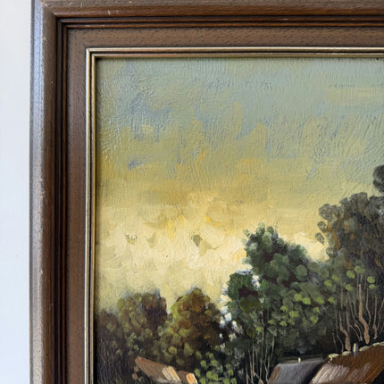 Refined Scenery Oil Painting "Thatched Cottage" Elegant Artwork Holland Art Shop