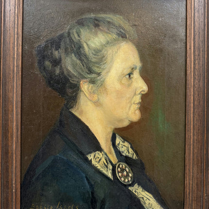 Original Portrait Oil Painting "Elderly Woman" Traditional Artwork Holland Art Shop