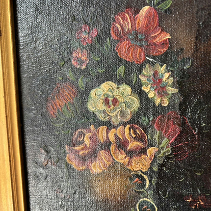 Authentic Oil Painting Flowery Still Life "Flower Vase" Marvelous Small Artwork Holland Art Shop