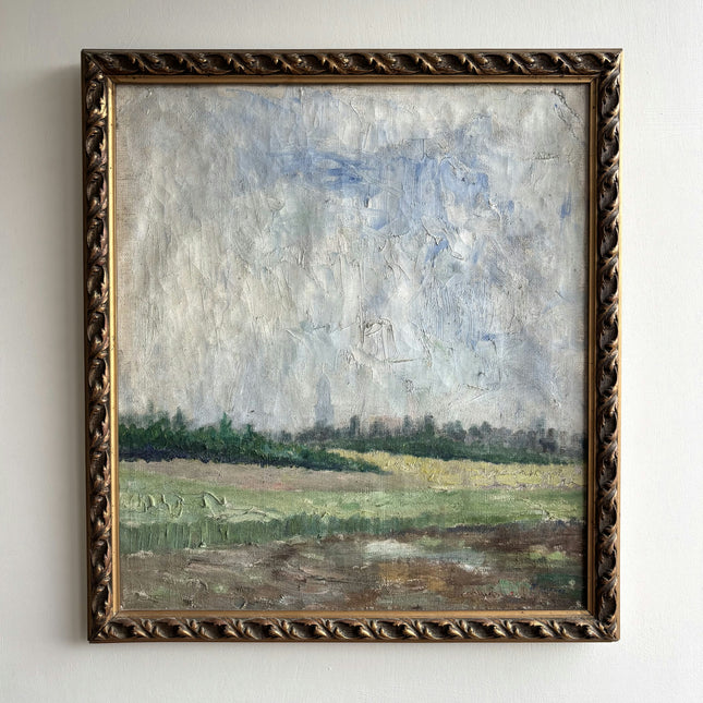 Vintage Landscape Oil Painting "Framed Painting" Classic Belgique Artwork Holland Art Shop