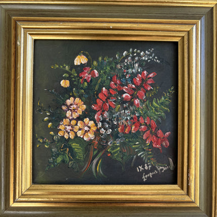 Elegant Floral Still Life Oil Painting "Flower Bouquet" Original Small Artwork Holland Art Shop