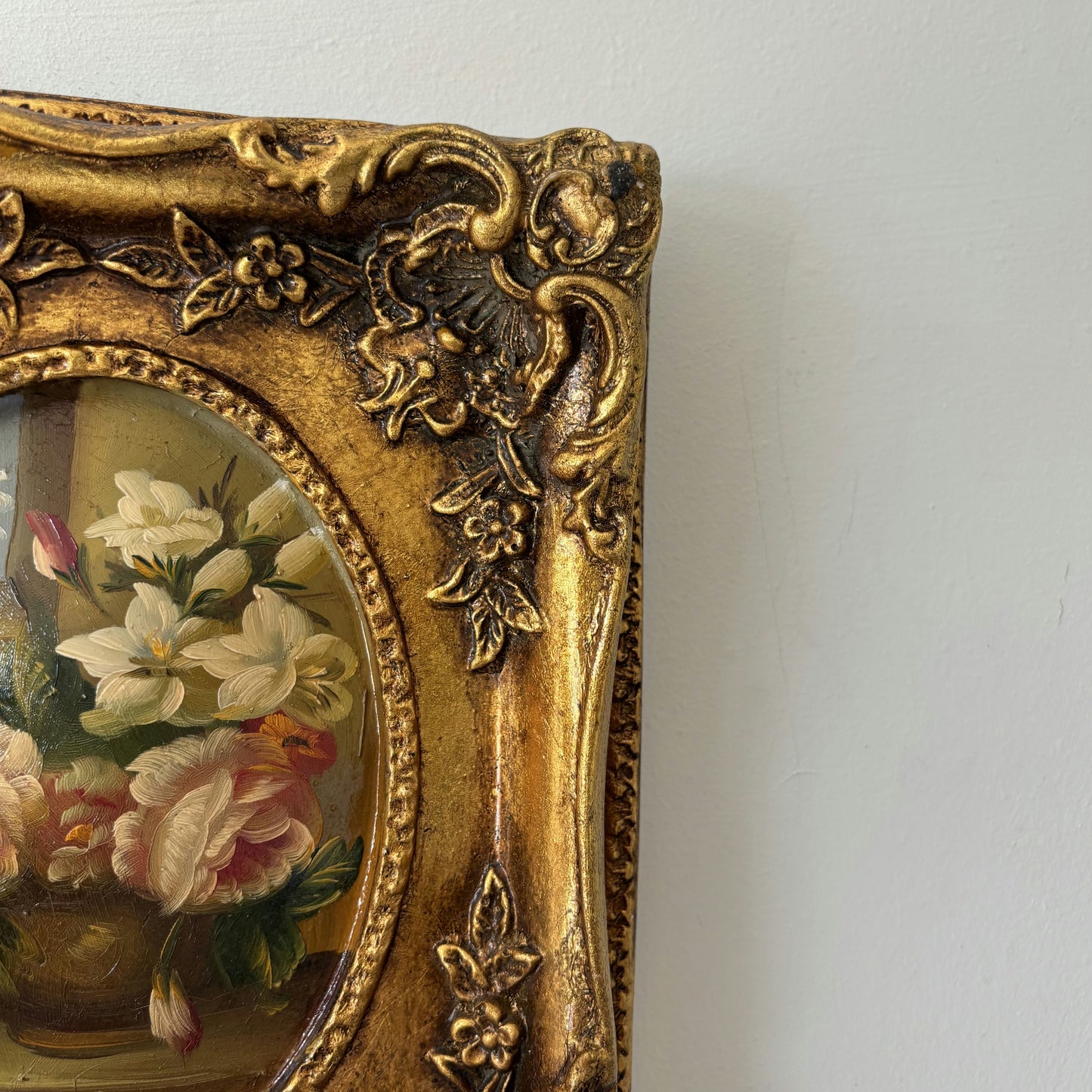 Traditional Flowery Still Life Oil Painting "Flower Vase" Fine Belgique Art