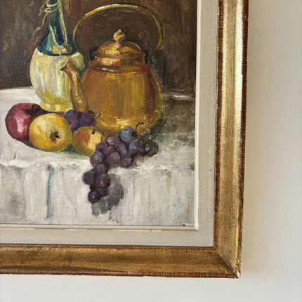 Vintage Still Life "Brass Kettle" Handcrafted Artwork Holland Art Shop