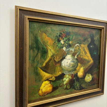 Refined Still Life Oil Painting "Silver Pitcher" Traditional Italian Artwork Holland Art Shop