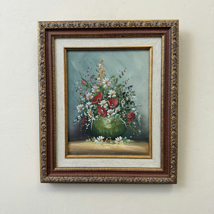 Traditional Still Life Oil Painting "Canvas Backside" Original Small Art Holland Art Shop