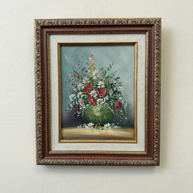 Traditional Still Life Oil Painting "Canvas Backside" Original Small Art Holland Art Shop