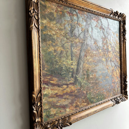 Refined Landscape Oil Painting "Autumn Tree" Detailed Artwork Holland Art Shop