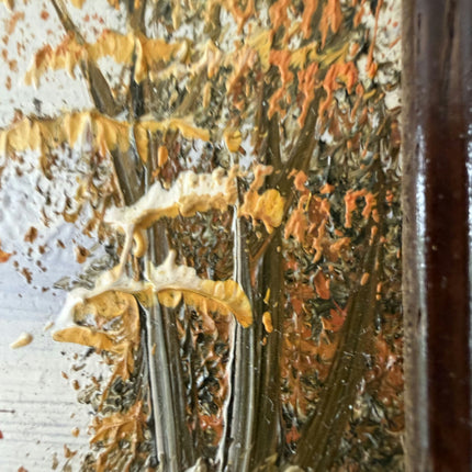 Handcrafted Landscape Oil Painting "Autumn River" Classic Small Artwork Holland Art Shop