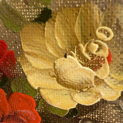 Detailed Floral Still Life Oil Painting "Oval Frame" Vintage Small Artwork Holland Art Shop