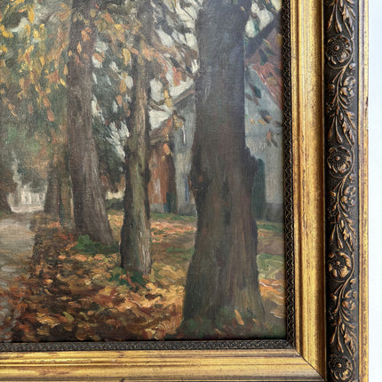 Traditional Landscape Oil Painting "Tree Avenue" Vintage Art Holland Art Shop
