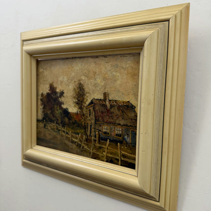 Authentic Landscape Oil Painting "Thatched Cottage" Classic Artwork Holland Art Shop