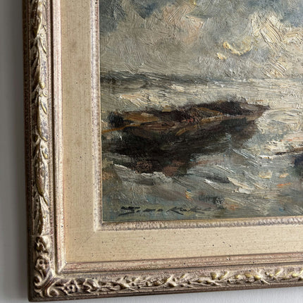 Handcrafted Seascape Oil Painting "Framed Painting" Elegant Small Artwork Holland Art Shop