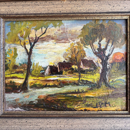 Expressive Landscape Oil Painting "Framed Painting" Elegant Small Artwork Holland Art Shop