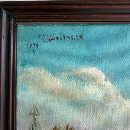 Vintage Still Life Oil Painting "Canvas Frame" Original Artwork Holland Art Shop