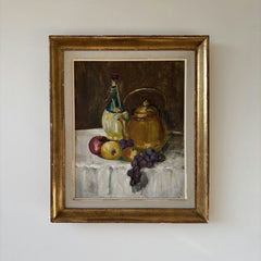 Vintage Still Life "Brass Kettle" Handcrafted Artwork Holland Art Shop