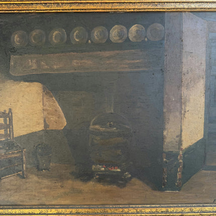 A Dewulf Detailed Interior Oil Painting "Gilded Frame" Traditional Large Artwork Holland Art Shop