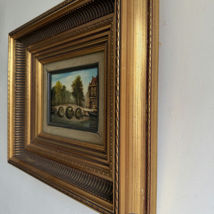 Classic Cityscape Oil Painting "Ornate Frame" Original Artwork Holland Art Shop