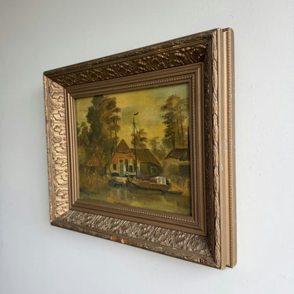 Handcrafted Landscape Oil Painting "Framed Painting" Authentic Art Holland Art Shop