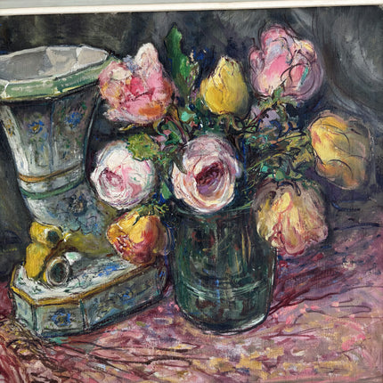 Handcrafted Floral Still Life Oil Painting "Flower Vase" Expressive Artwork Holland Art Shop