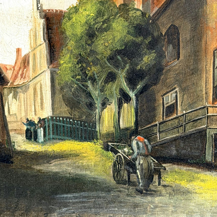 Original Cityscape Oil Painting "Town Carriage" Timeless Artwork Holland Art Shop