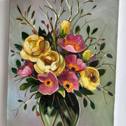 Vintage Floral Still Life Oil Painting "Flower Bouquet" Timeless Art Holland Art Shop