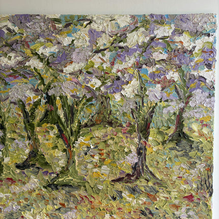 Detailed Landscape Oil Painting "Flower Stems" Classic Large Artwork Holland Art Shop