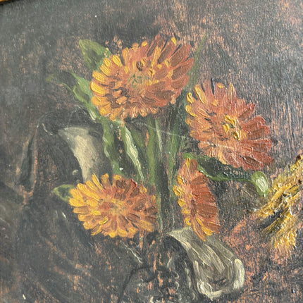 1924 Antique Floral Still Life Oil Painting "Gilded Frame" French Art Holland Art Shop