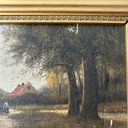 Handcrafted Landscape Oil Painting "Ornate Frame" Timeless Small Artwork Holland Art Shop
