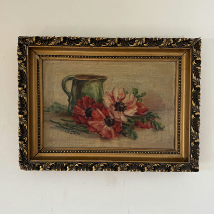 Remarkable Oil Painting Flowery Still Life "Flower Arrangement" Belgique Art Holland Art Shop