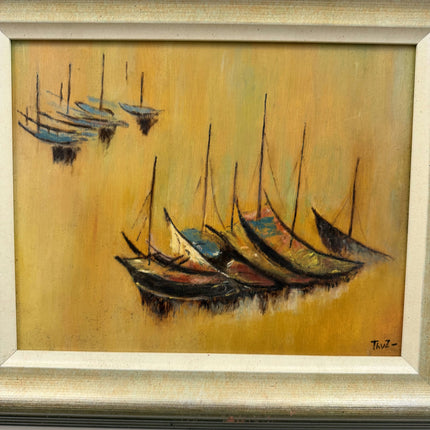 Traditional Seascape Oil Painting "Painted Panel" Handcrafted Artwork Holland Art Shop