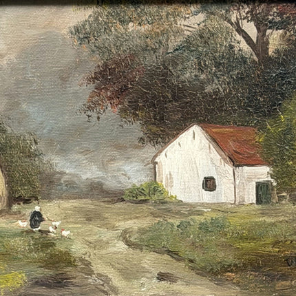 Original Landscape Oil Painting "White House" Detailed Small Art Holland Art Shop