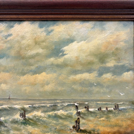 Detailed Seascape Oil Painting "Stormy Sea" Timeless French Artwork Holland Art Shop