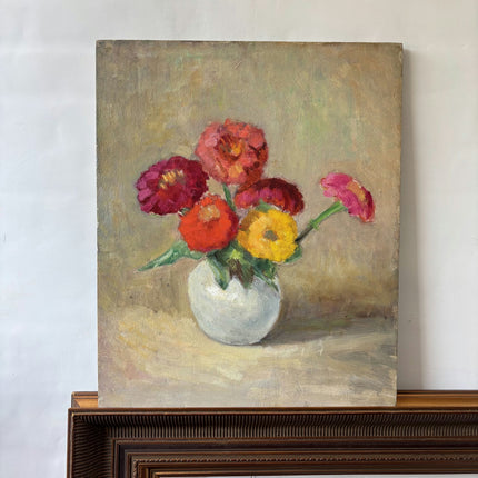 Authentic Floral Still Life Oil Painting "Flower Vase" Refined Art Holland Art Shop