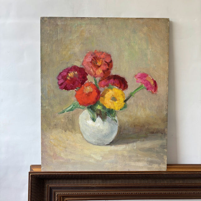 Authentic Floral Still Life Oil Painting "Flower Vase" Refined Art Holland Art Shop