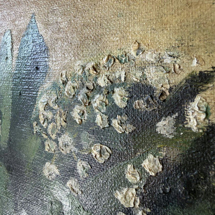 Detailed Flowery Still Life Oil Painting "Lily Basket" Vintage Small Art Holland Art Shop