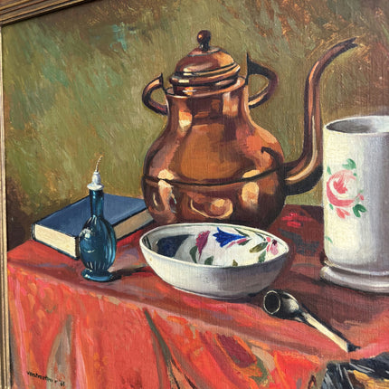 Traditional Still Life Oil Painting "Copper Kettle" Timeless Art Holland Art Shop