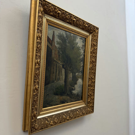 Antique Landscape Oil Painting "Street Tree" Classic Art Holland Art Shop