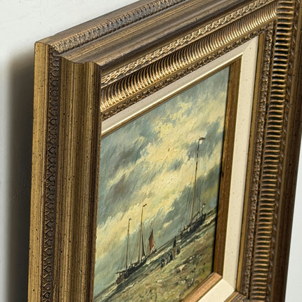 Classic Seascape Oil Painting "Fishing Boats" Timeless Artwork Holland Art Shop