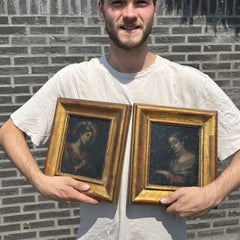 19th Century Antique Portrait Oil Painting "Bearded Man" Spanish Artwork Holland Art Shop